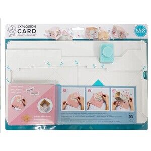 We R Memory Keepers Explosion Card Punch Board, Pop-Up Card Envelope Maker, NEW